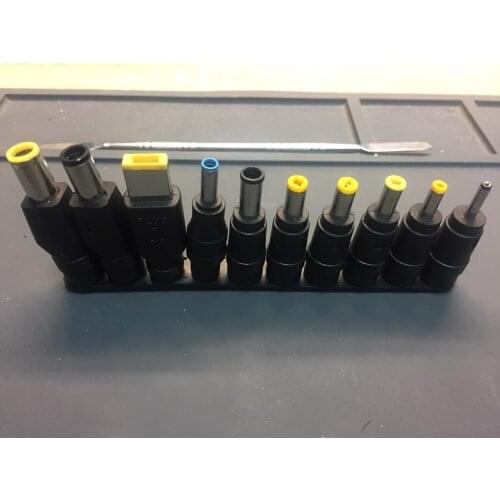 10Pcs/Set Universal for Notebook Laptop DC Power Charger Supply Adapter Tips Connector Jack to Plug Charging