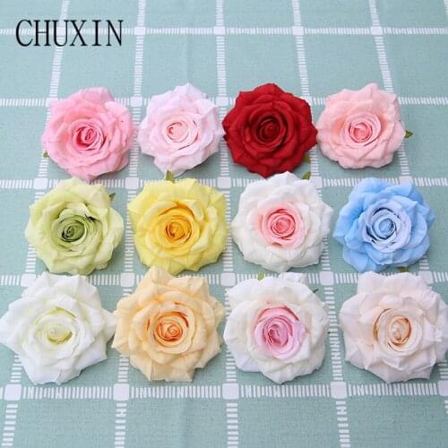 10pcs/Lot Highend artificial flower 12-color curled corner rose fake flower head Wedding flower wall Home DIY custom decoration