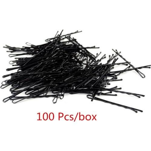 100pcs/lot Black Hair Clips Small Hairpins for Women Hair Pin Lady Bobby Pins Invisible Wave Hairgrip Barrettes Hair Accessories