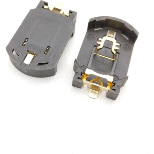 200pcs/lot MasterFire CR2032 2025 CR2025 Gold plated SMD Button Coin Cell Battery Holder Socket Storage Case Box Base