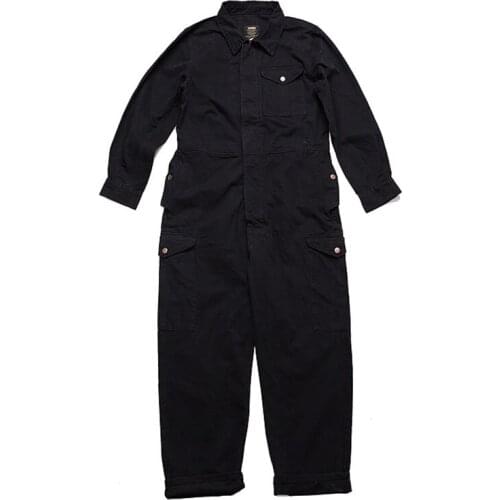 2021 Multi-pocket Loose Work Coverall Mens Style Cargo Coverall Jumpsuit Men Worker Uniform Overalls Long-sleeve Fashion Suit
