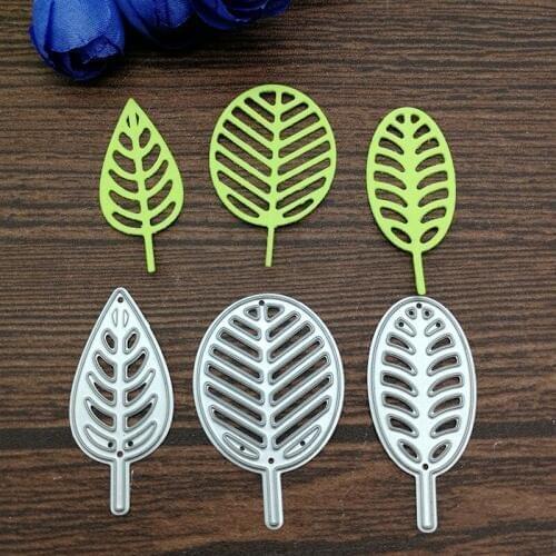 3pcs leaf cute tree die Metal Die Cutting Dies Stencil Scrapbooking Photo Album Card Paper Embossing Craft DIY