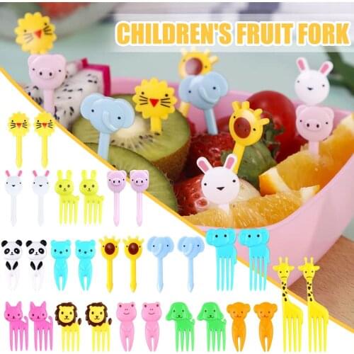 30pcs Cute Animal Party Supplies Food Picks Buffet Cupcake Fruit Forks Cake Dessert Salad Sticks Cocktail Toothpick Skewer P5