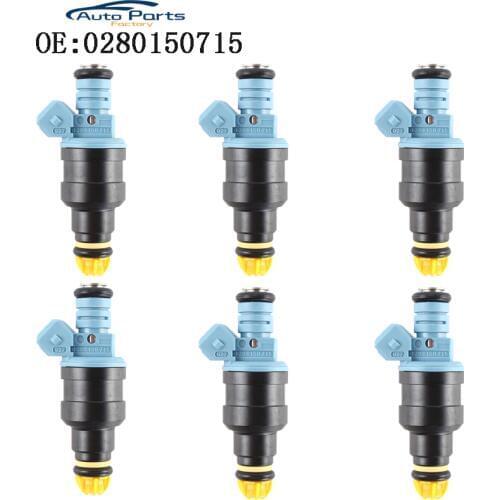 6PCS New High Quality Fuel Injector For 1987-1991 BMW 325 525 2.5L L6 0280150715