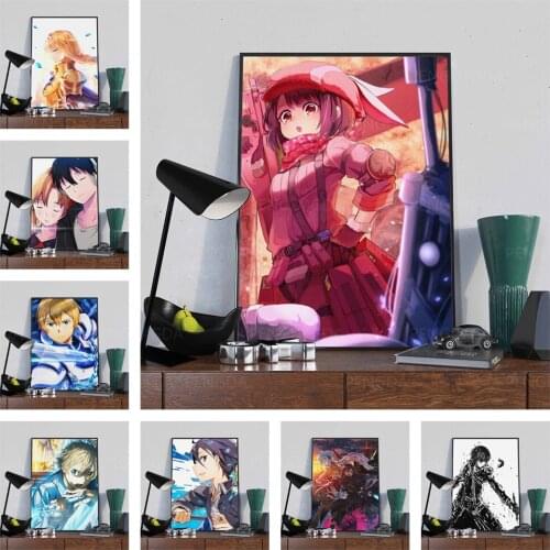 DIY Diamond Wall Paintings Sticker Japanese Animation Picture 5D Full Round Drill Cross Stitch Beadwork Home Decor Embroidery