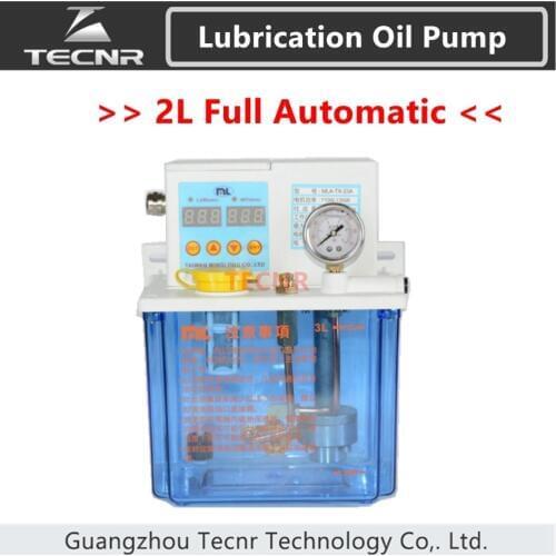 TECNR CNC Automatic oil Lubrication pump 2L digital electronic timer gear pumps 220V for cnc router