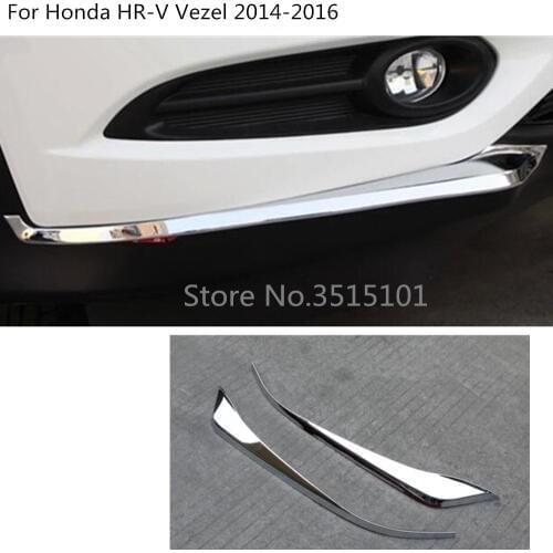 Car Front Side Bumper Corner Protection Trim Frame Stick Anti-rub Cover 2pcs For Honda HRV HR-V Vezel 2014 2015 2016 2017 2018