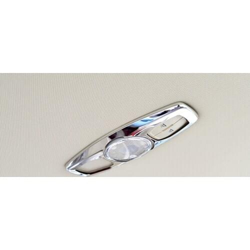 For Ford Explorer 2011 - 2016 ABS Chrome Interior Roof Dome Rear Reading Light Cover Trim 2pcs/set