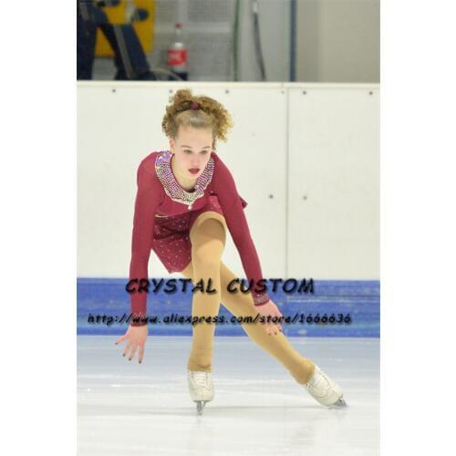 Crystal Custom Figure Skating Dress Girls New Brand Ice Skating Clothes For Competition DR4609