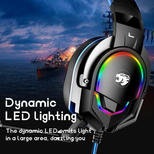 A88 Gaming Headset Gaming Earphone RGB Wired Earphone with Microphone Headphone for Desktop/Notebook/Mobile