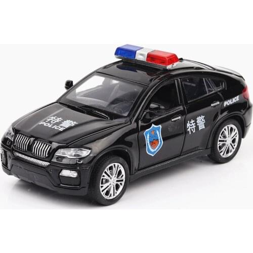 1:32 Toy Car X6 Police Metal Toy Alloy Car Diecasts & Toy Vehicles Car Model Miniature Scale Model Car Toys For Children