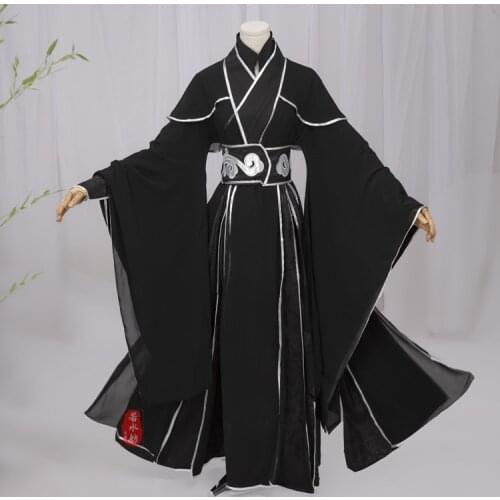 Anime Tian Guan Ci Fu He Xuan Cosplay Sha Po Lang Chang Geng Costume MO DAO ZU SHI Song Zichen Costumes Black Hanfu Adult Outfit