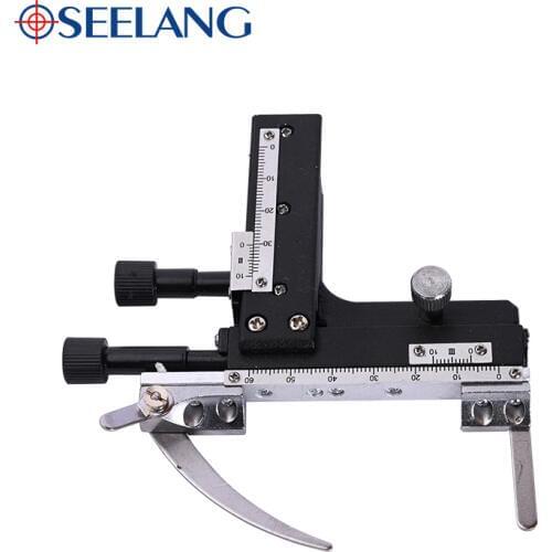 OSEELANG Microscopic vernier caliper Graduated Microscope Mechanical Stage X-Y Movable Stage with Scale Mechanical Reticles