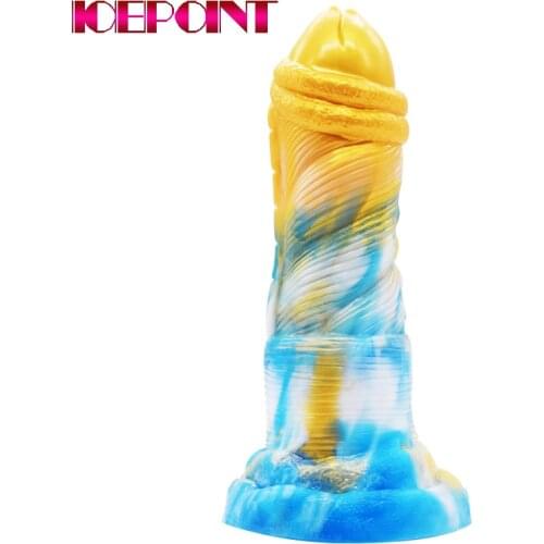 Multiple Color Fantasy Dildo Health Soft Silicone Butt Plug For Women Gay Anus Masturbator With Suction Cup Large Alien Sex Toys