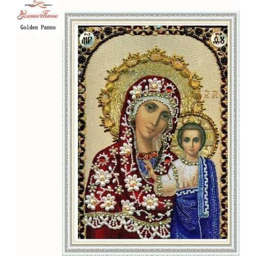 Golden Panno Needlework DIY DMC Cross stitch Sets For Embroidery kits Precise unprinted religion Patterns Counted Cross-stitch08