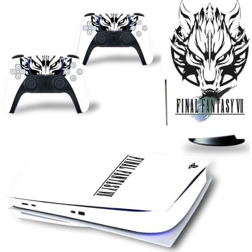 Final Fantasy PS5 Standard Disc Edition Skin Sticker Decal Cover for PlayStation 5 Console & Controller PS5 Skin Sticker Vinyl