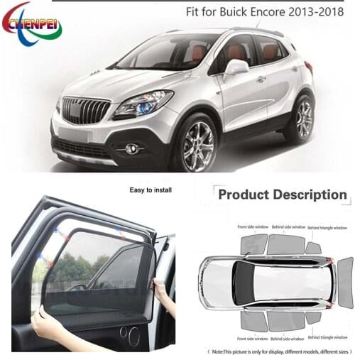 For Buick Encore 2013 Car Full Side Windows Magnetic Sun Shade UV Protection Ray Blocking Mesh Visor Car Decoration Accessories