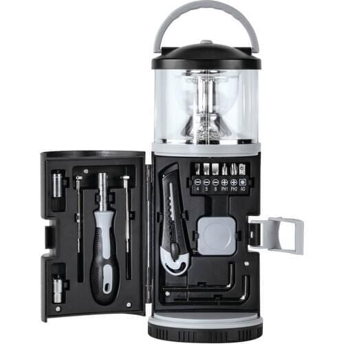 Portable Camping Tent Light Emergency LED Lamp Lantern with Drill Bit&Tape Measure&Utility Knife&Allen Wrench&Screwdriver&Socket