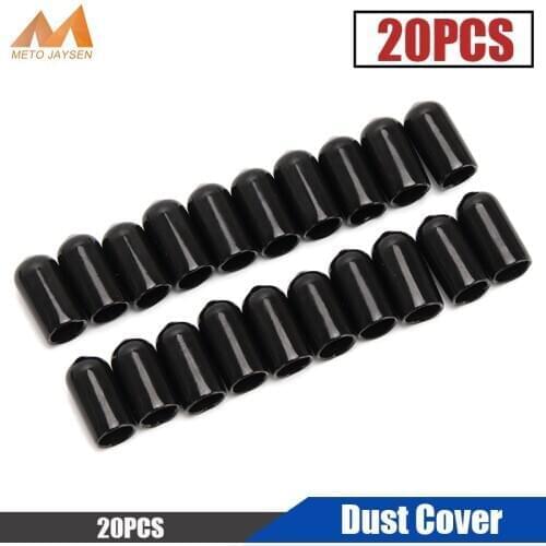 Durable Soft Rubber Protective Cover Dust-Proof Cap for High Pressure Quick Couplers Fittings Male Plug Sockets Black 20pcs/pack