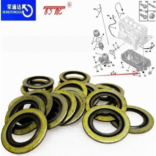 Engine oil drain plug gasket 016393/016454 For Peugeot Citroen,Toyota,Renault,Fiat,Iveco,Nissan,Opel,Volvo,Mini,Benchi,etc