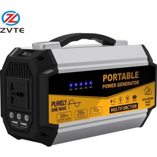 250W 250WH Backup Portable Generator Solar Power Source 250 Pure Sine Wave Inverter UPS Li-on Battery CPAP