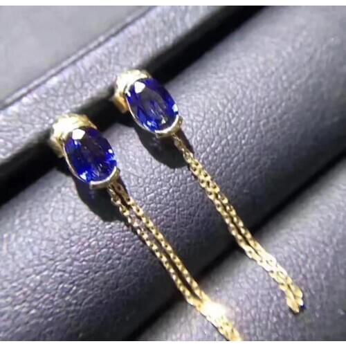 The Best Wedding Gift Tanzanite Earring 925 sterling silver Fahshion Natural and Real Tanzanite Earring