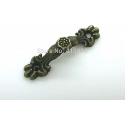 30PCs Jewelry Box/ Case Wooden Box Handle Drawer Knob Pulls Lock Handle Antique Bronze 4.3cm x 1cm(1 6/8" x 3/8"),J1837