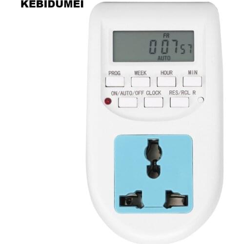 KEBIDUMEI Switch EU Plug Smart Digital Timer Energy Saving Timer Programmable Electronic Timer Socket Switch Kitchen Switch
