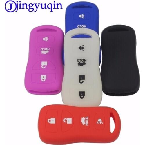 Jingyuqin 4 Buttons Replacement Remote Key Cover Case Fob For Nissan Armada Sentra 350Z Altima Maxima Infiniti For KBRASTU15