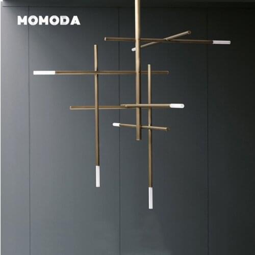 Modern LED Chandeliers Lighting Creative Nordic Copper Glass Pendant Hanging Lamps Bedroom Living Room Dining Room Light Fixture