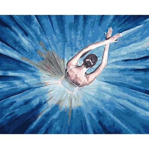 Frameless painting by numbers wall decor diy picture oil painting on canvas for home decor 4050 dancer