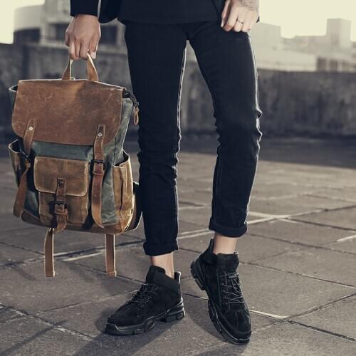 Zapatillas high safety man de mens leather High sneaker sneakers top zapatos for mens footwear invierno shose loafers casual a