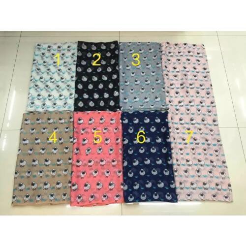 Cartoon Little Sheep Print Long Scarf Women Cute Cartoon Animal Print Scarves Spring Summer Long Shawl voile Scarves