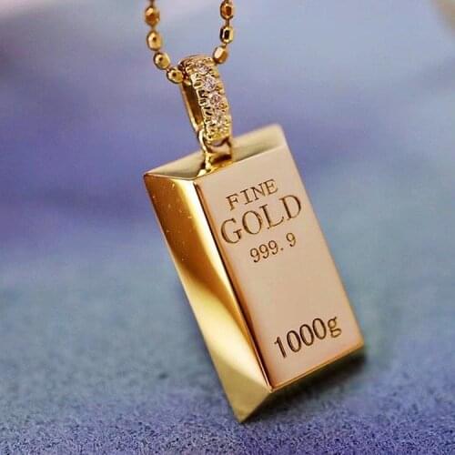 Karopel Fashion MGOLD WE TRUST Gold Hip Hop Pendant Mens Charm Ice Out Suspension Rectangle Pendants Jewelry Making goth