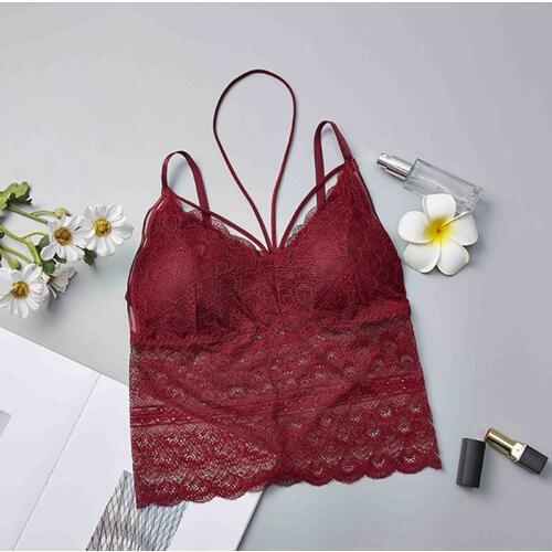 2019 Woman Summer Crop Top Lace Strap Camisoles Wrapped Chest Shirt Top Ladies Camisole Bralett Tank