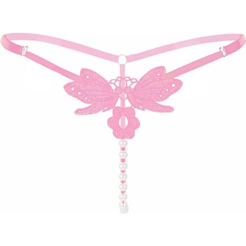 Female Erotic Lingerie Sexy Panties High Quality Intimates Women erotic Underwear Lace G Strings Briefs Sexy Pearls Thongs