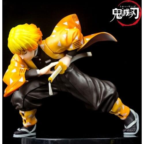 1pcs Anime Demon Slayer Agatsuma Zenitsu figure stand model toys Boxed display model Breath of thunder