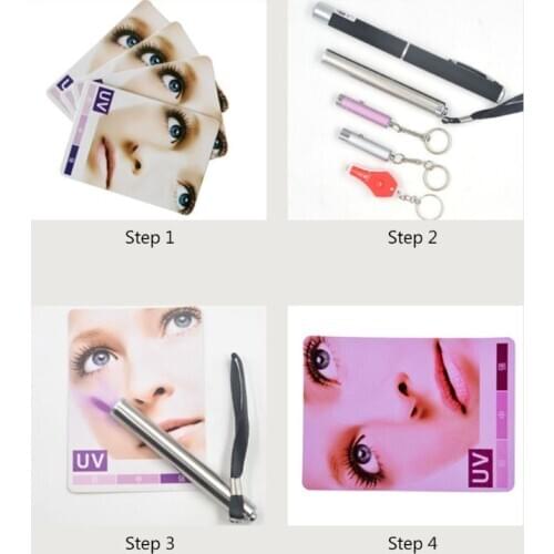 10PCS UV Light Lamp Life Test Paper Reptile Terrarium UVB Test Card