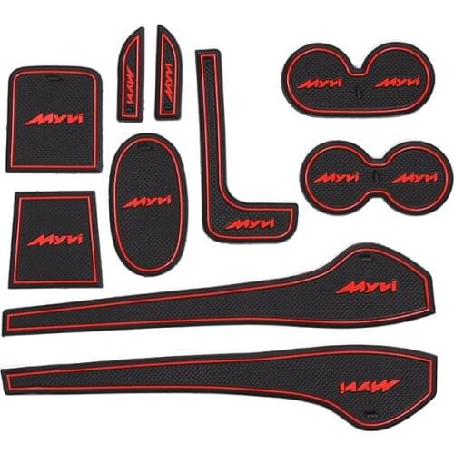 10 Pcs Gate slot Mats Non-slip Mat Interior Door Pad For Perodua Myvi 2010-2017 MYVI Car Accessories