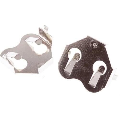 100pcs CR1612 CR1616 Battery Holder Button Cell Retainer Coin Cell CR1620 CR1632 Battery Connector Cross MPD BK-869 Through Hole