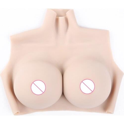 1300g New Design Fake Breast Vest Wearable Half Body Solid Chest Forms Suitable For Transsexual shemale Trandsgender Cup B