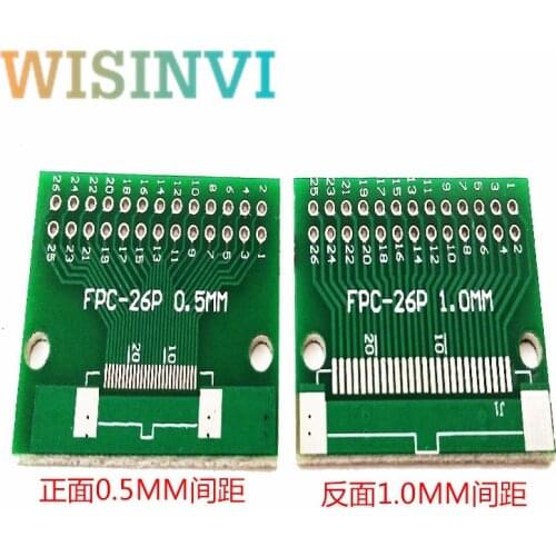 5 PCS/LOT Double Side 0.5mm 1mm FFC FPC 26P 26 Pin to 2.54mm DIP Moudle PCB Board Adapter Socket Plate