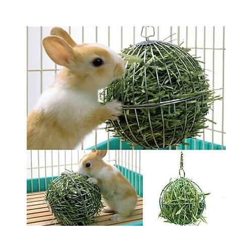 8cm Sphere Feed Dispense Exercise Hanging Hay Ball Guinea Pig Hamster Rabbit Pet Toy