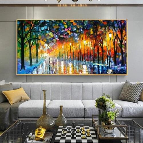 Abstract Landscape Knife Art Painitngs On The Wall Art Canvas Pictures Modern Art Posters And Prints For Bed Room Wall Cuadros