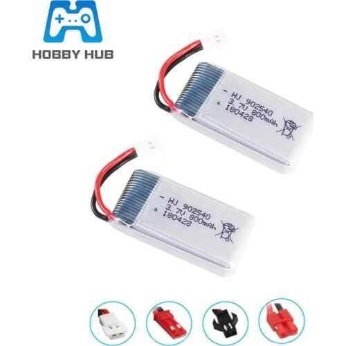 3.7V 800mAh 902540 Lipo Battery for Syma X5 X5C X5S X5SC X5HW X5HC X5SW M68 X300 X400 X500 X800 HJ819 RC drone Spare part 2pcs