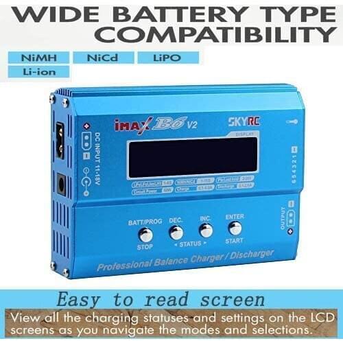 IMAX B6 V2 60W SKY RC Balance Charger Discharger 1S-6S Digital Battery Pack Charger for NiMH NiCD Li-PO Li-Fe Battery Charger