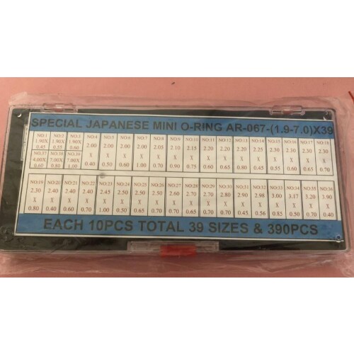 Free Shipping 390 PCs Mini Watch O-Ring for Watch Crown Large Size T-607-(1.9-7.0)*30