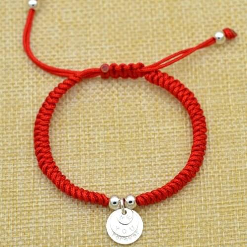 925 Sterling Silver Me You Forever Fashion Bracelets & Bangles Red Rope Adjustable Handmade Bracelets for Lovers
