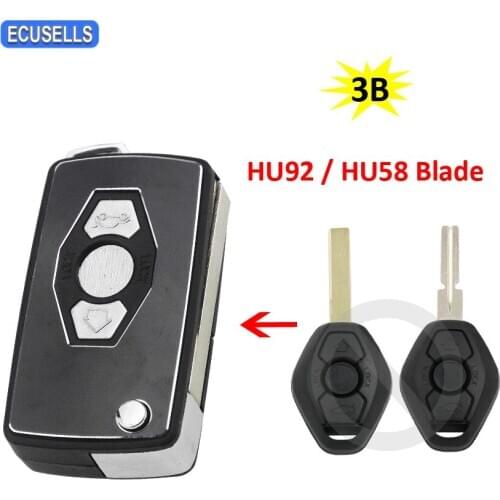 Flip Remote Key Shell Case For BMW X3 X5 Z3 Z4 1/3/5/7 Series E36 E38 E39 E46 E53 E60 E61 E63 E64 E81 E83 E85 HU92 HU58 Blade