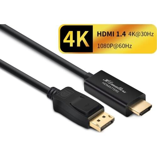 Displayport to HDMI 4K cable 4K DP to HDMI adapter cable 1.8M 4K DP to HDMI cable adapter for HP Dell Asus Lenovo